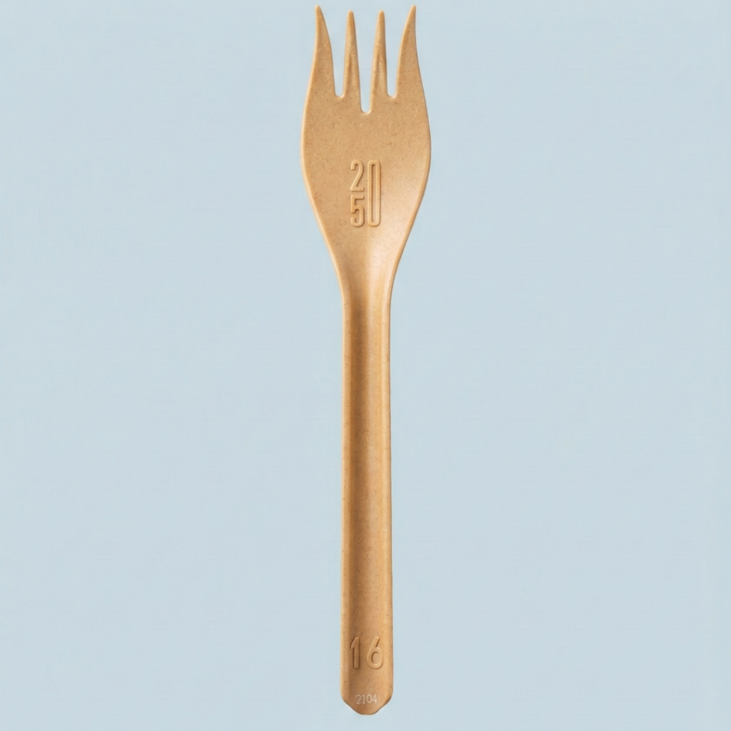 CompostEase Fork — Zero-Plastic, Bioplastic-Free (BPA/PLA/PHA Free) | 50-Piece Bulk Pack