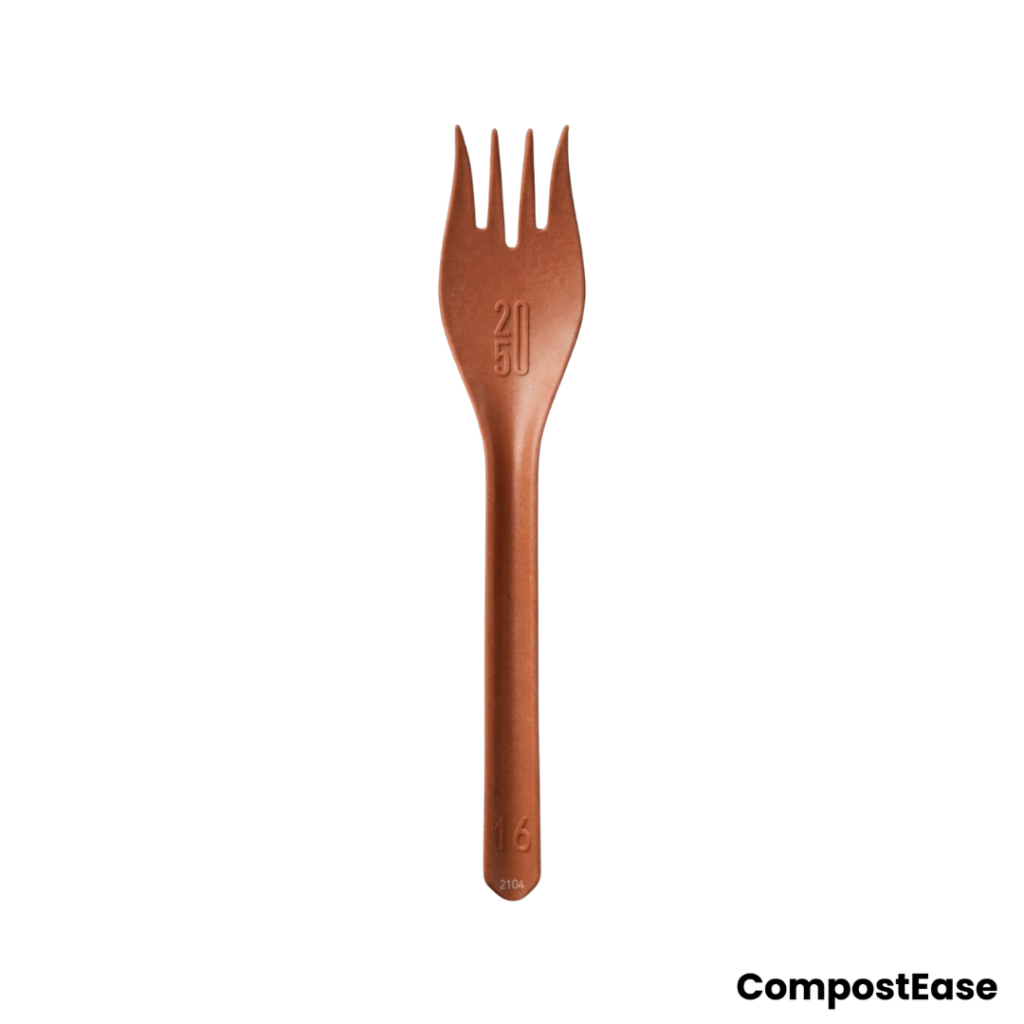 CompostEase Fork — Zero-Plastic, Bioplastic-Free (BPA/PLA/PHA Free) | 48-Piece Bulk Pack